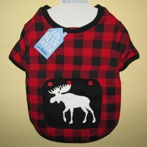 Moose On Plaid Dog Pajama